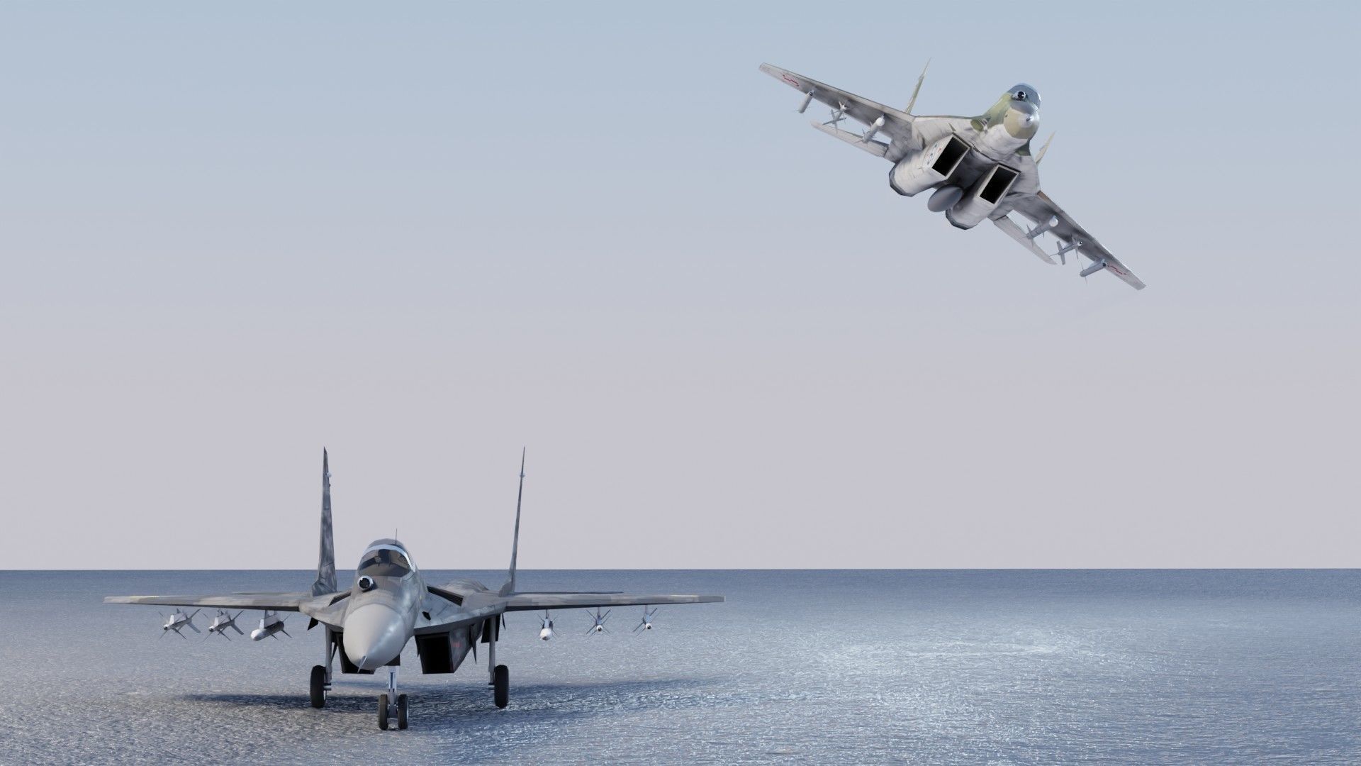 MIG-29 Fulcrum Ghost of Kyiv Low-poly 3D model_18