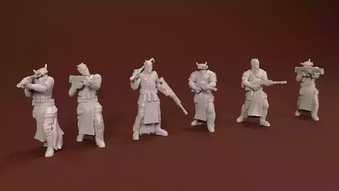 28mm Sci-Fi Arabic Infantry Squad