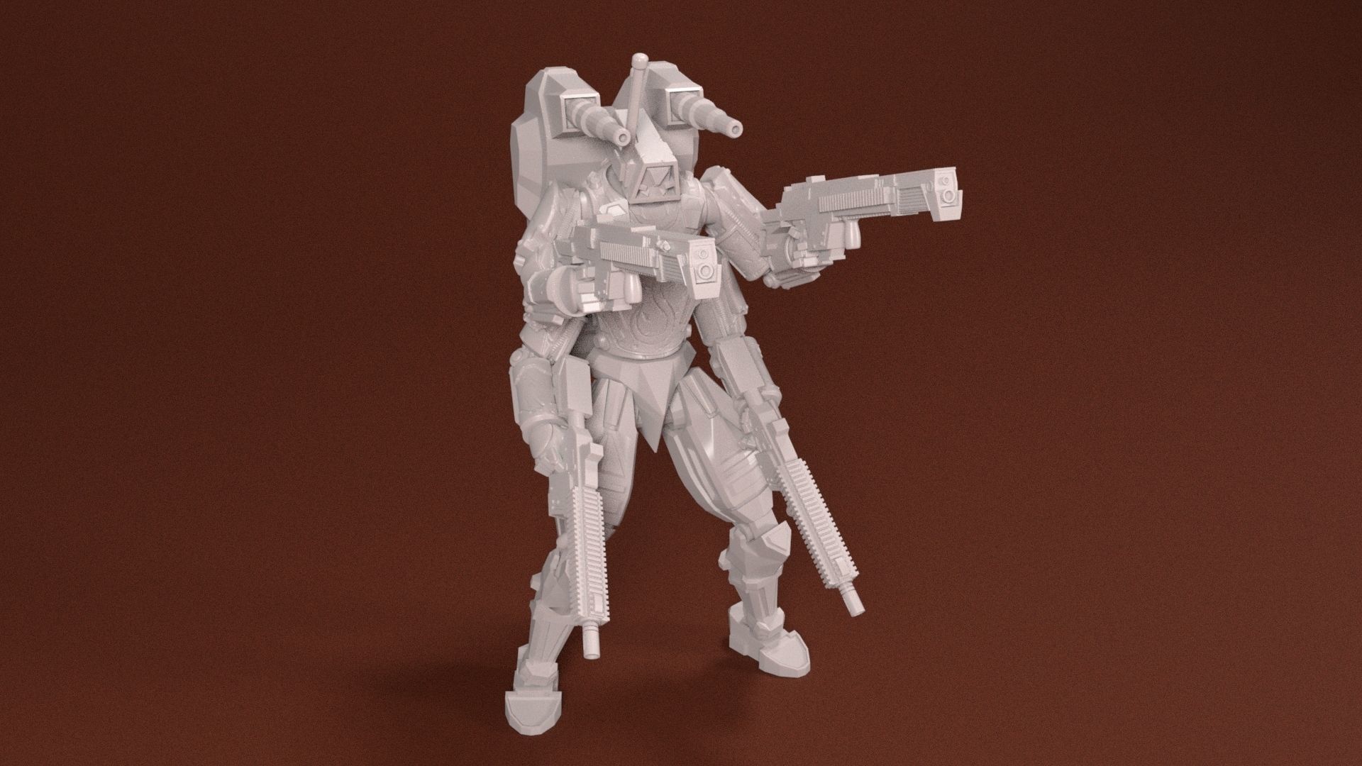 28mm Infantry Support Mech Kit - Praetorian 3D print model_2