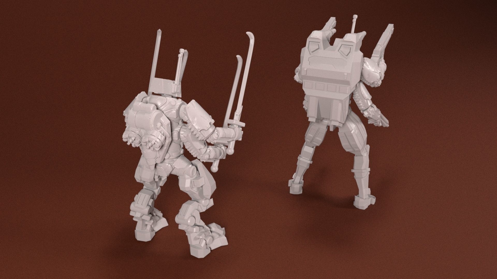 28mm Infantry Support Mech Kit - Praetorian 3D print model_4