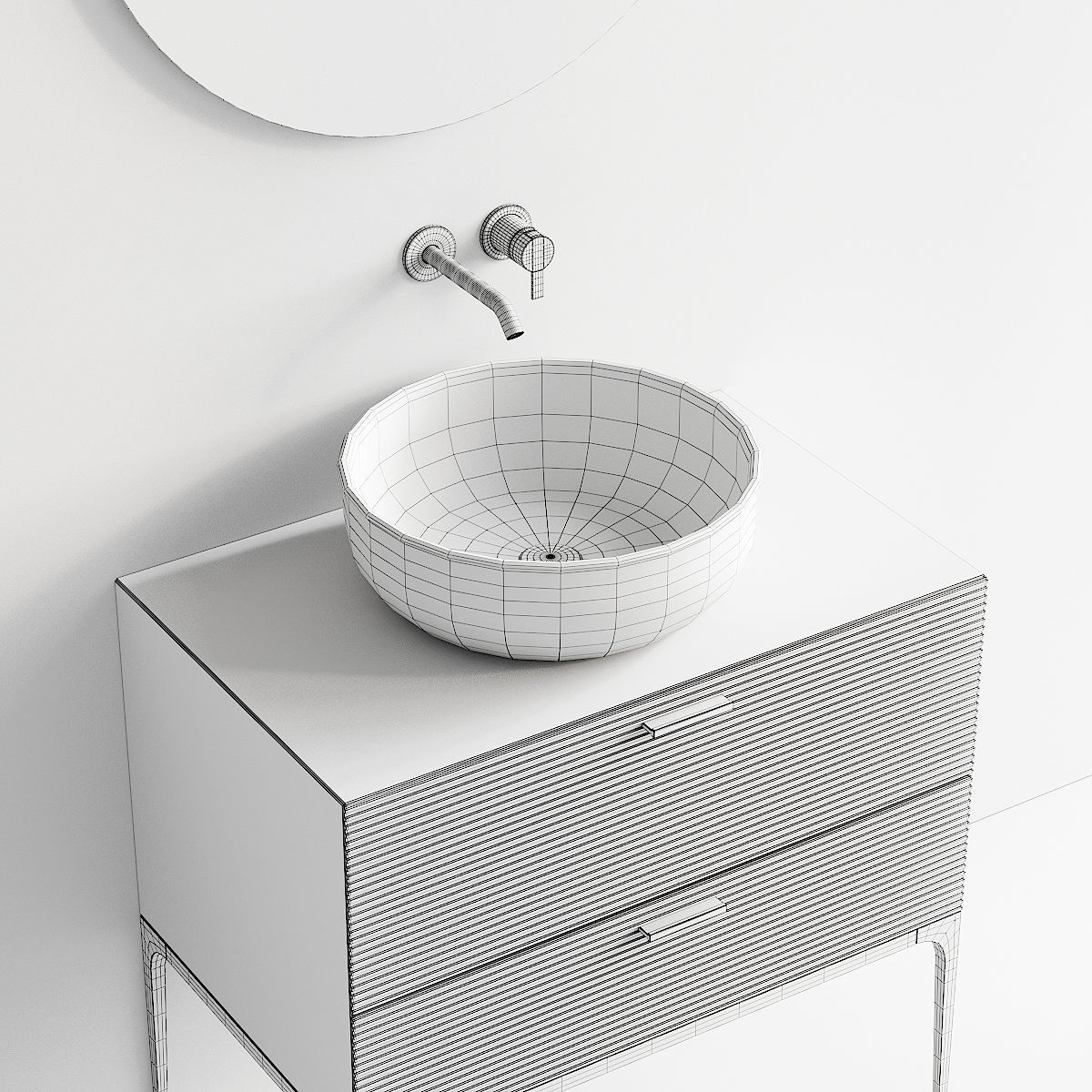 Inbani Grate 02 Vanity Unit Set 4 3D model_4