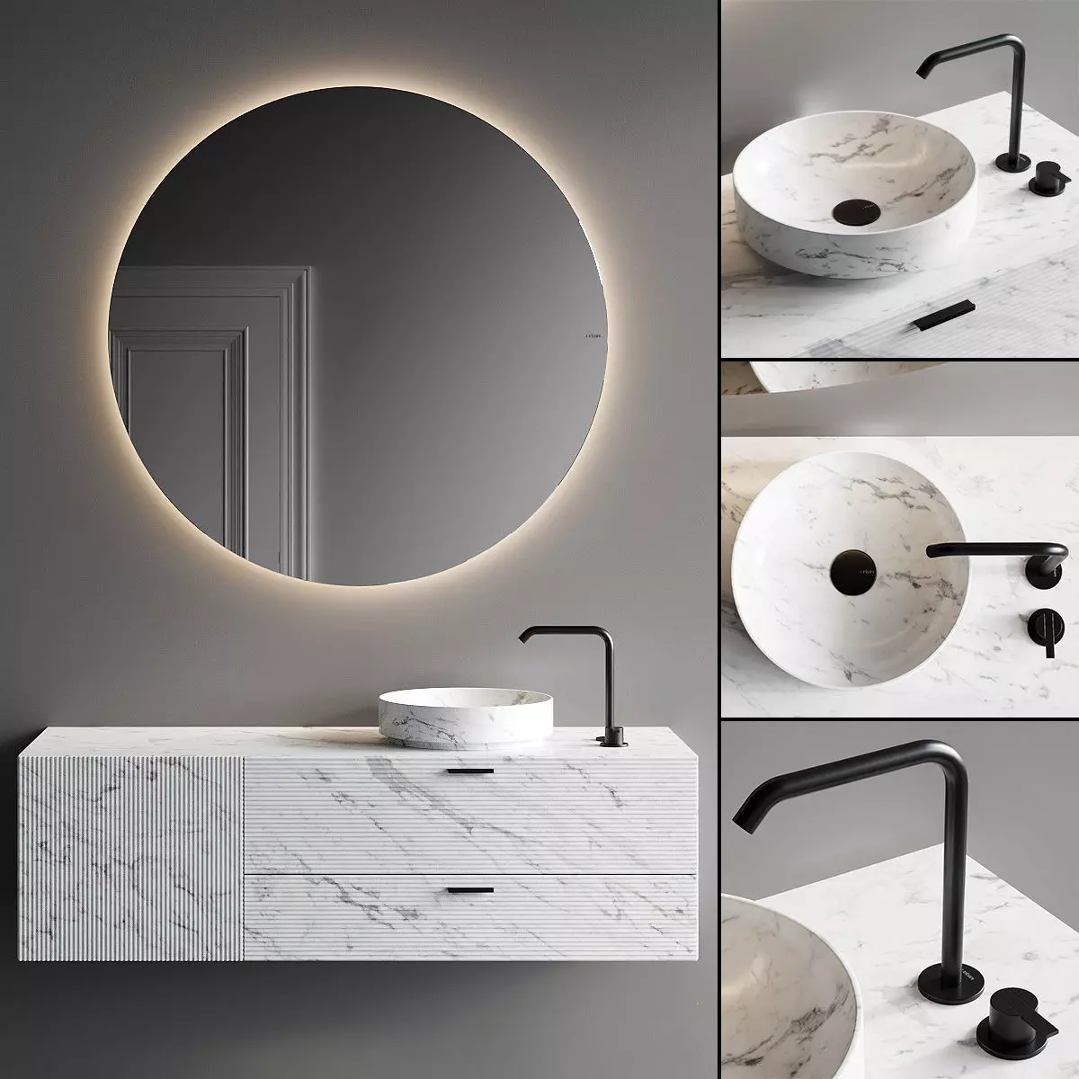 Inbani Grate 02 Vanity Unit Set 5 3D model_0