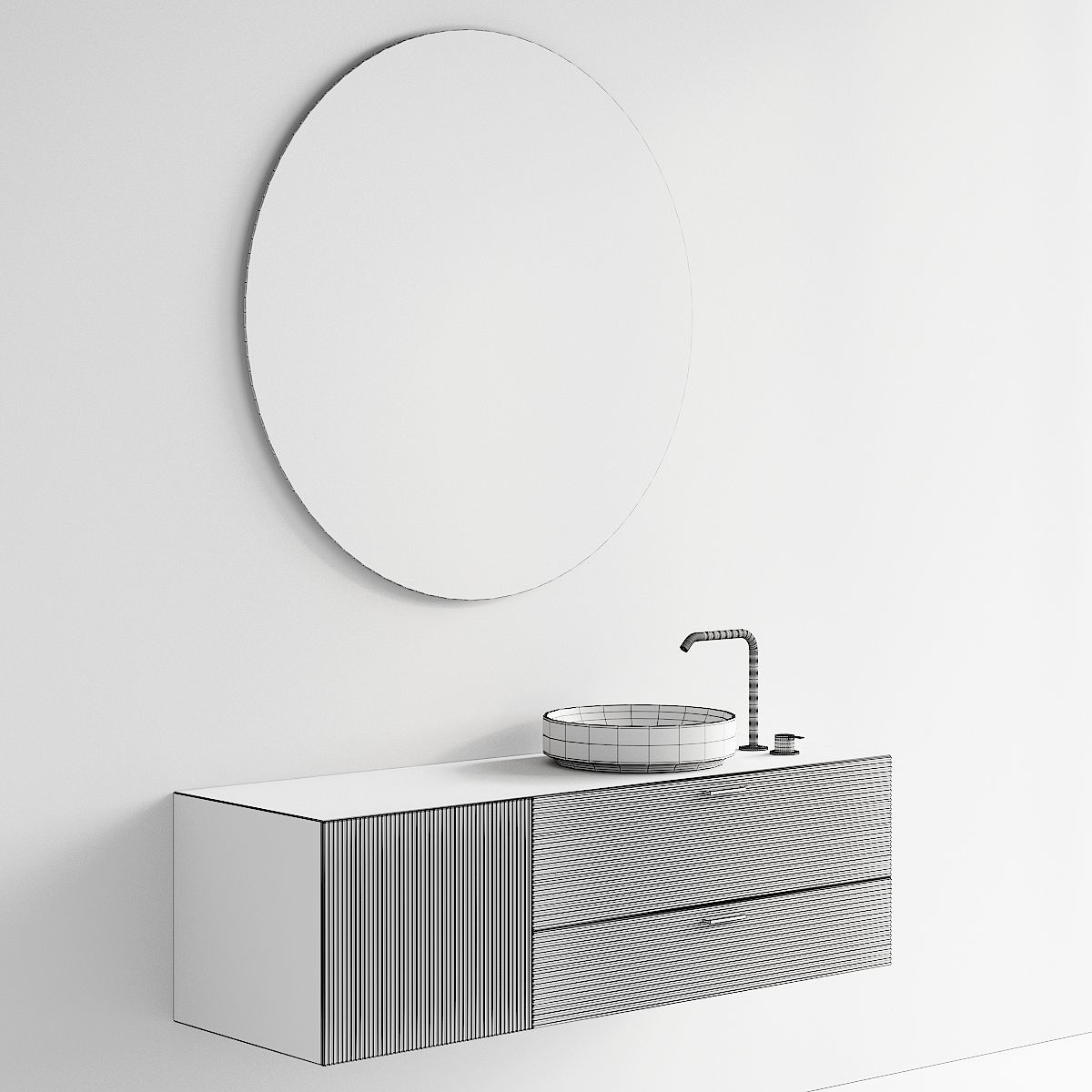 Inbani Grate 02 Vanity Unit Set 5 3D model_4