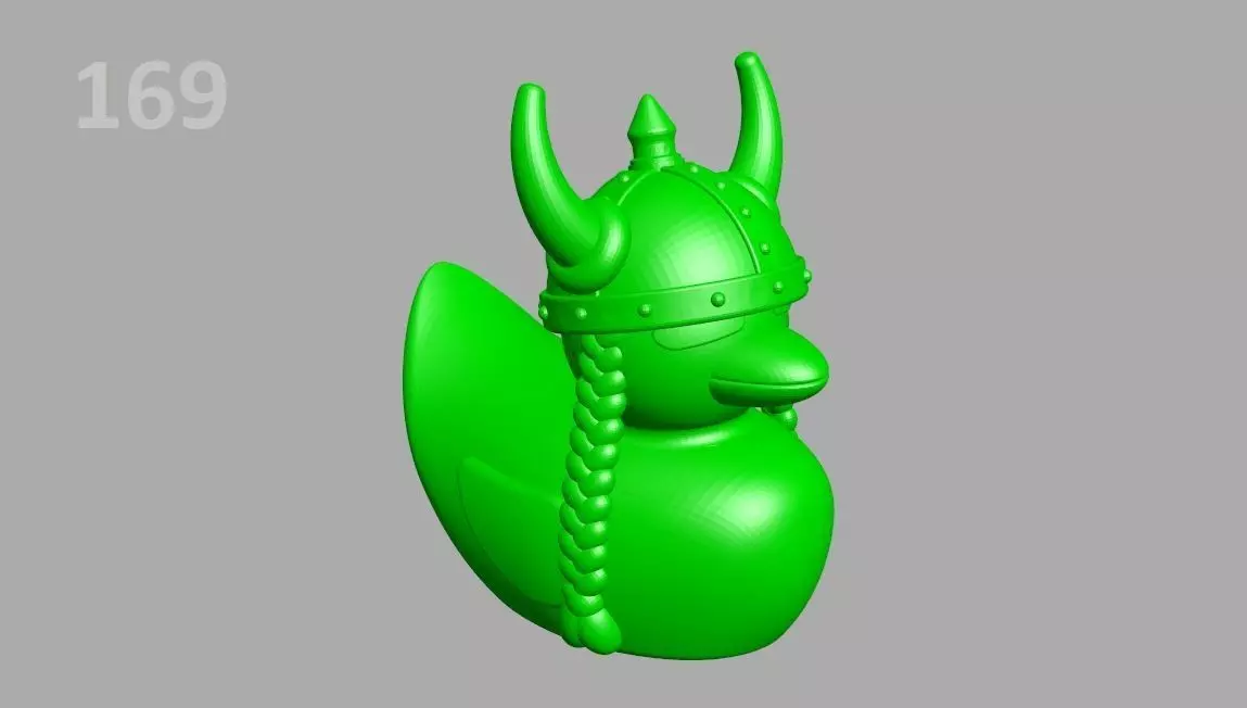 169-Duck viking duck 3D print model_0