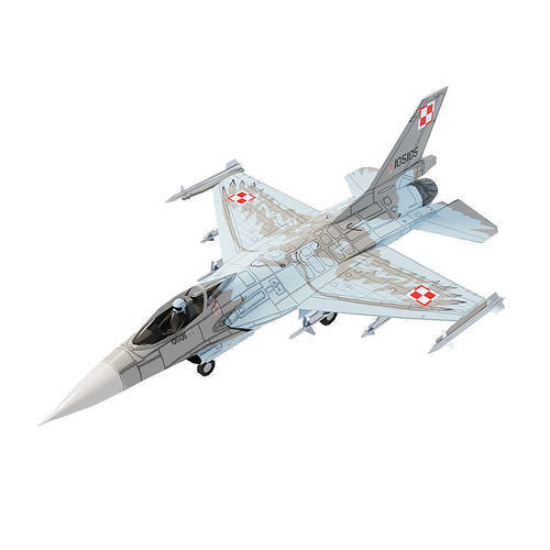 General Dynamics F-16 Falcon jet fighter Low-poly 3D model