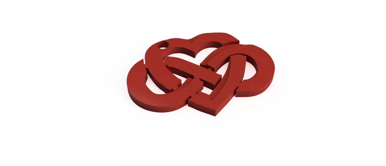Llavero Corazon infinito 3D print model