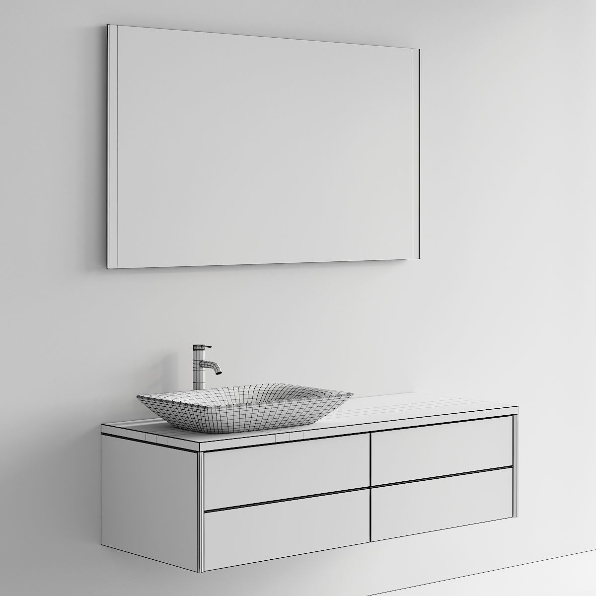 Duravit XViu Vanity Unit Set 2 3D model_4