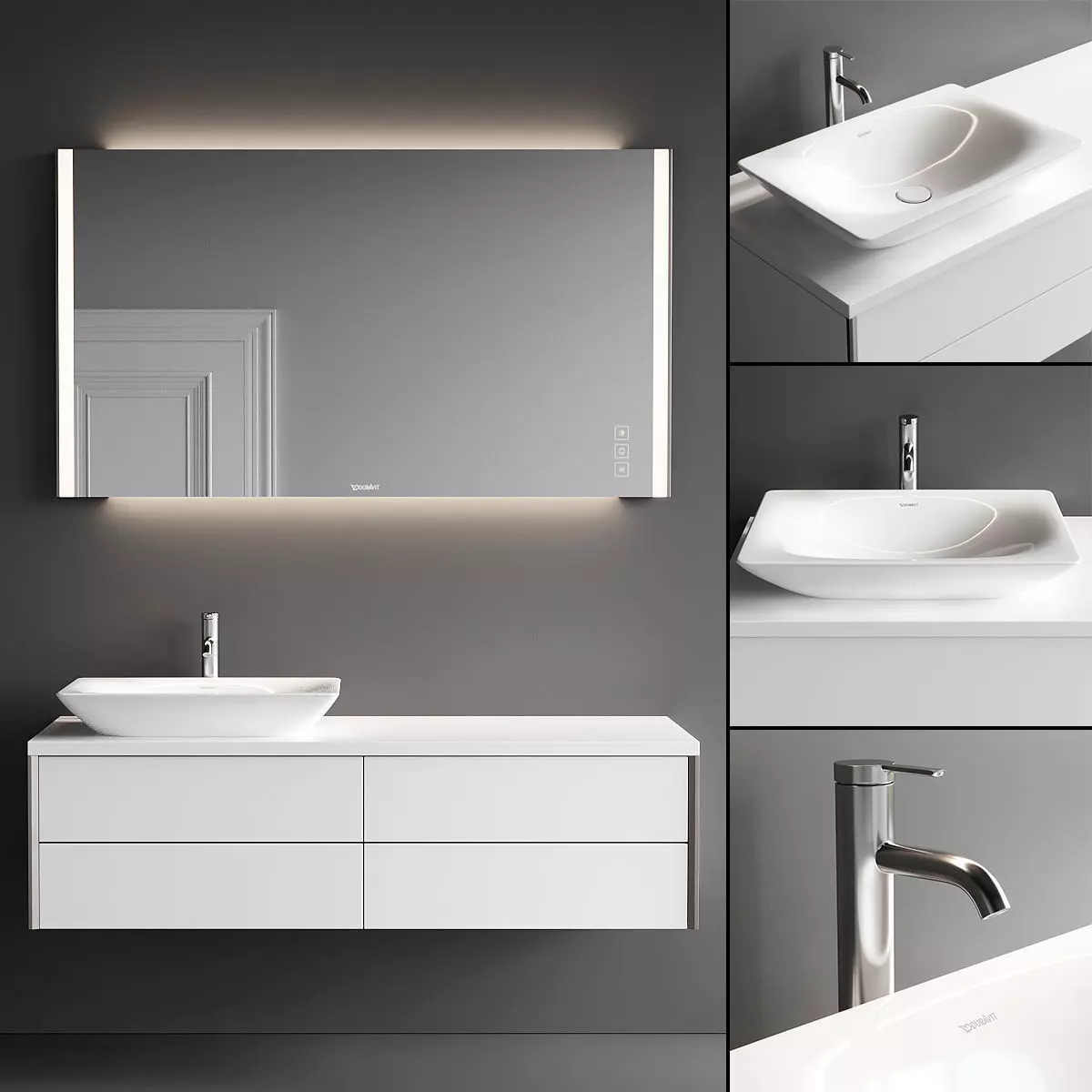 Duravit XViu Vanity Unit Set 2 3D model_0
