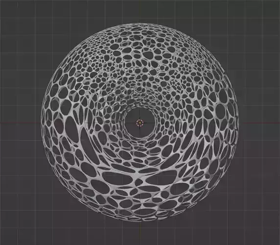 Abstract Wireframe Torus Low-poly 3D model