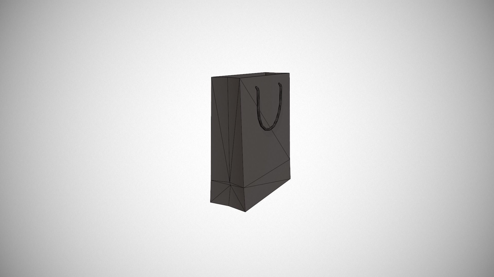 Blue Striped Gift Bag Low-poly 3D model_13