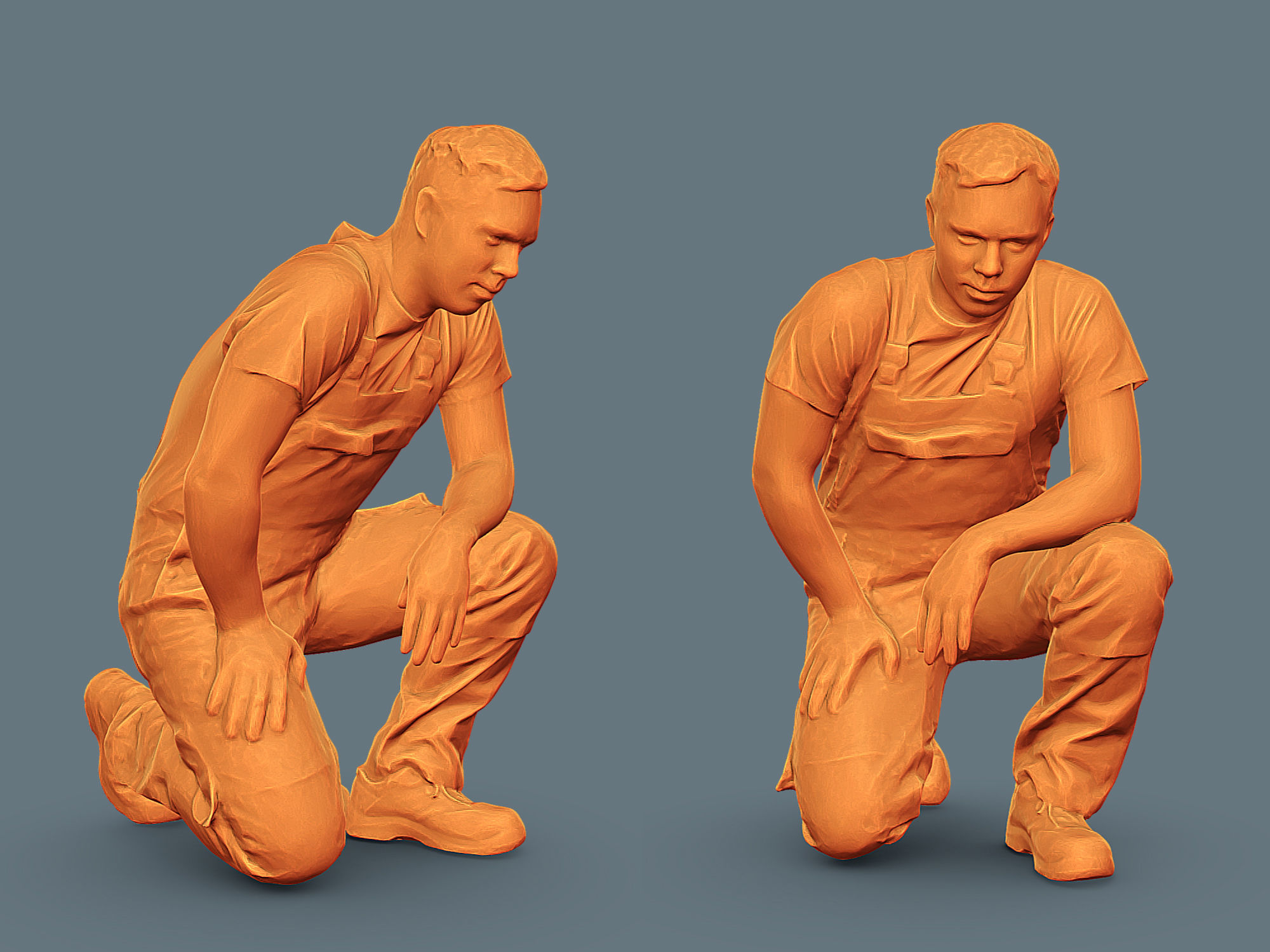 Foreman in Overalls 3D Model Collection_16