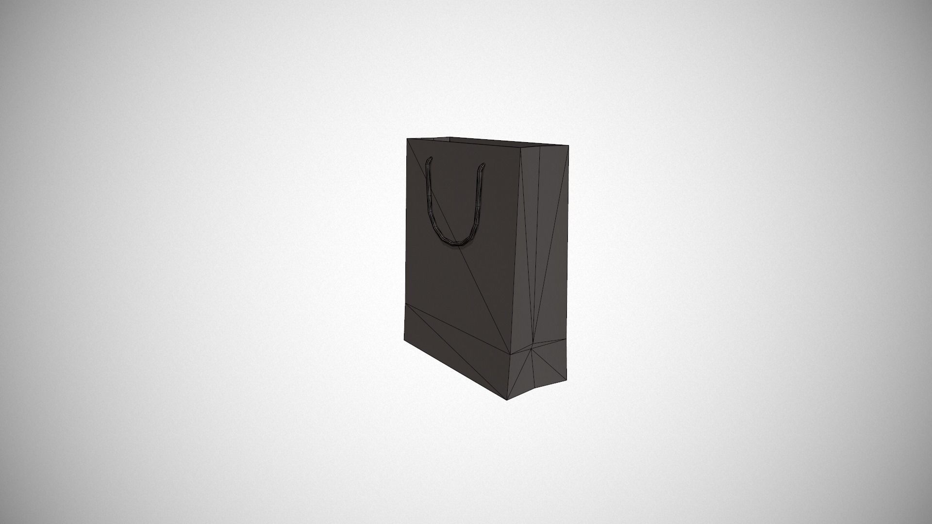 Pink Striped Gift Bag Low-poly 3D model_15