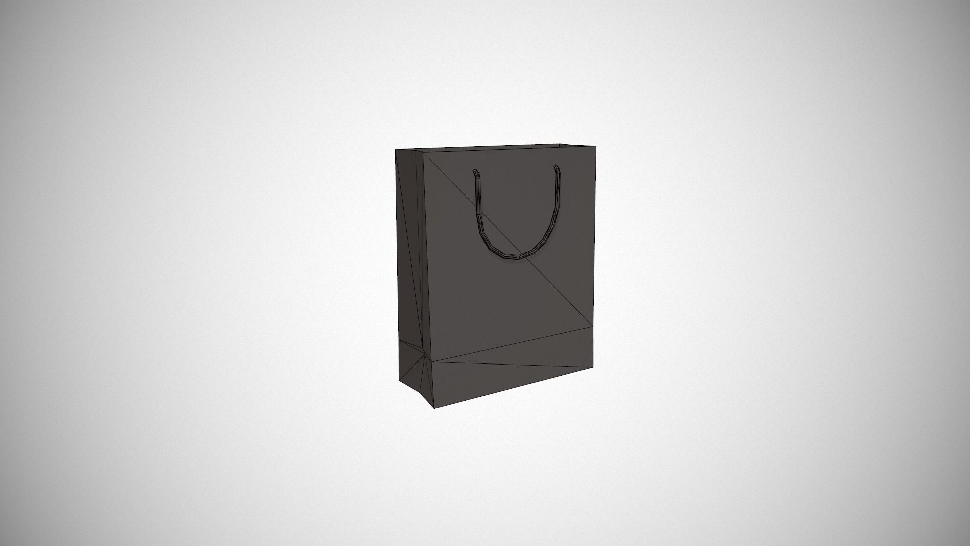 Pink Striped Gift Bag Low-poly 3D model_23