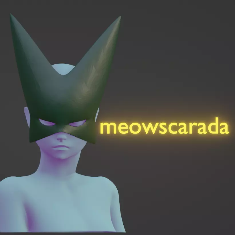 meowcarada mask cosplay 3D print model