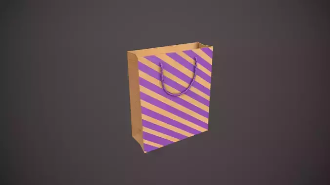 Purple Stiped Gift Bag