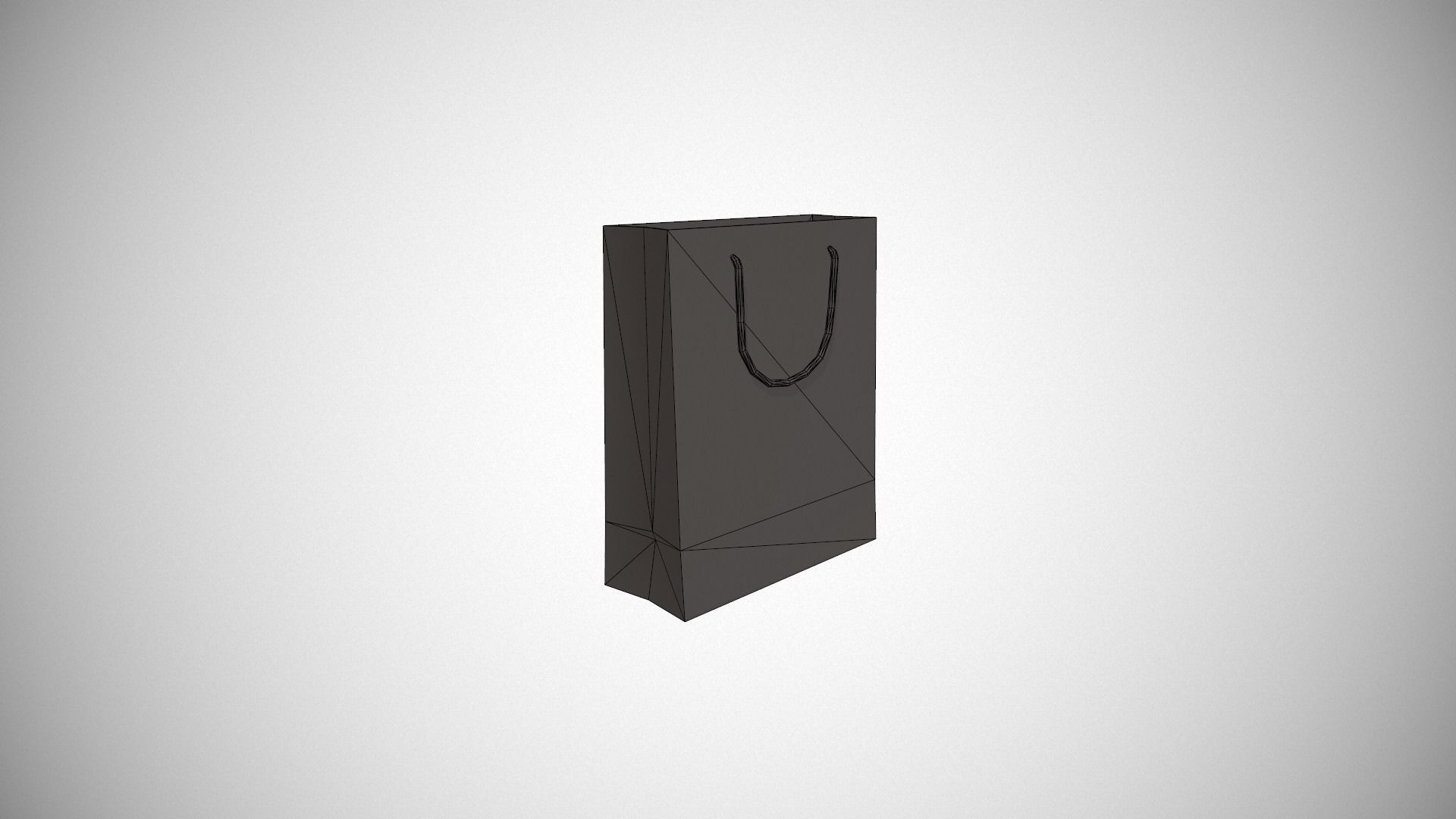 Red Gift Bag Low-poly 3D model_18