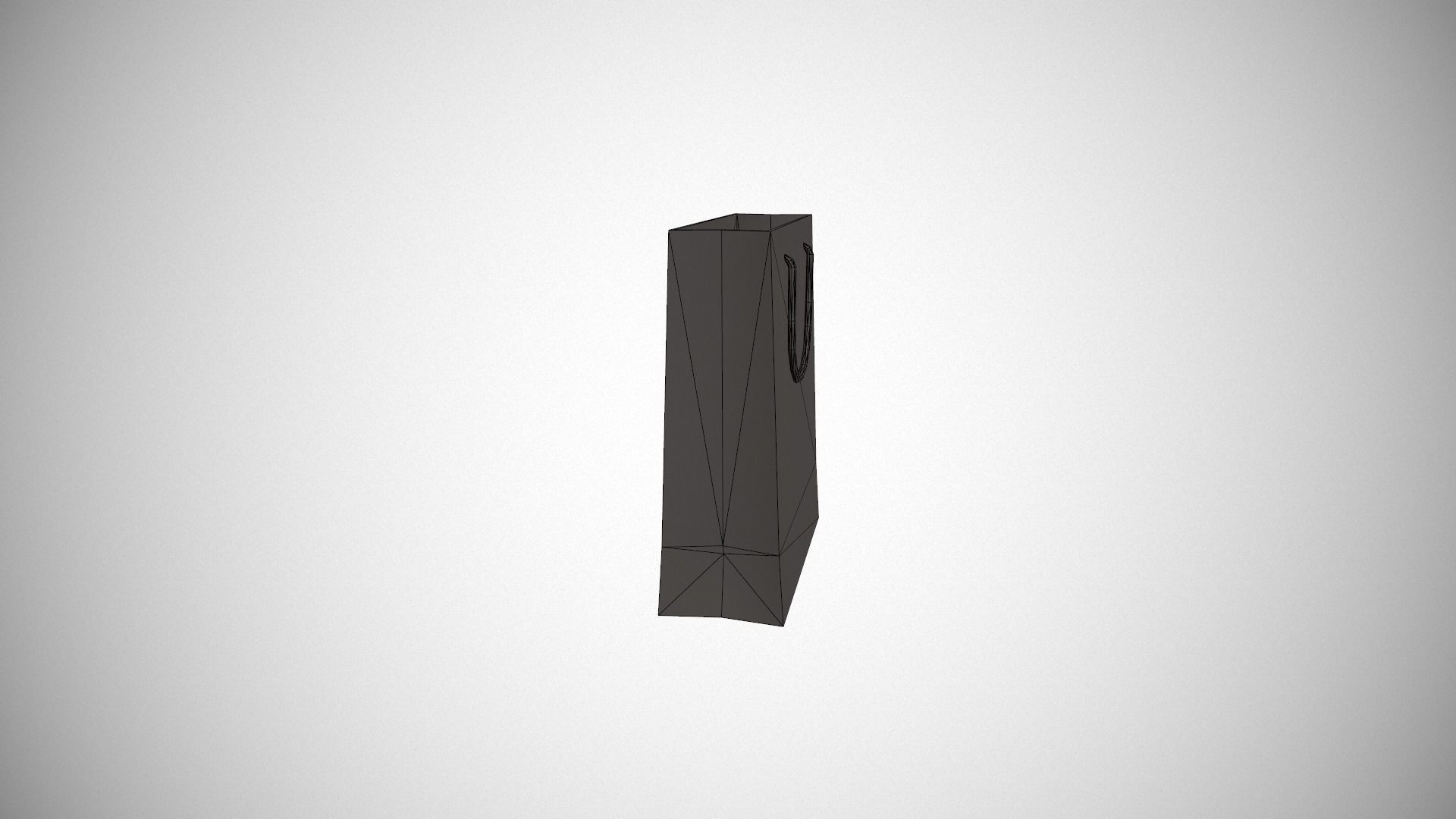 Red Gift Bag Low-poly 3D model_19