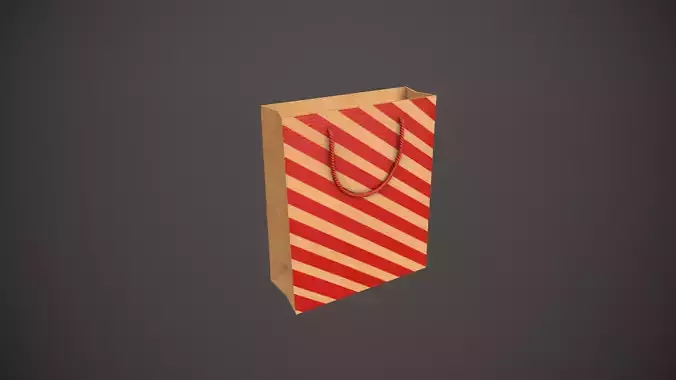 Red Striped Gift Bag