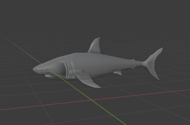 Shark Low Ploy Free low-poly 3D model_3
