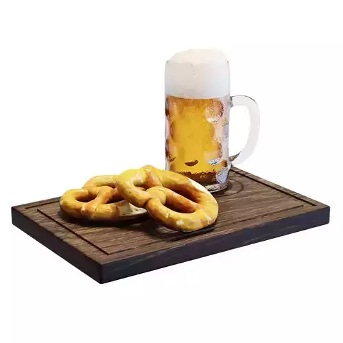 Food Set 05 - Beer and Pretzels