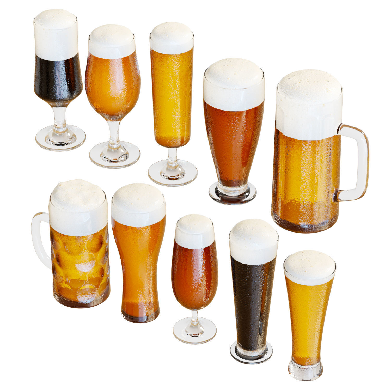 Food Set 07 - Beer Collection 01 3D model_1