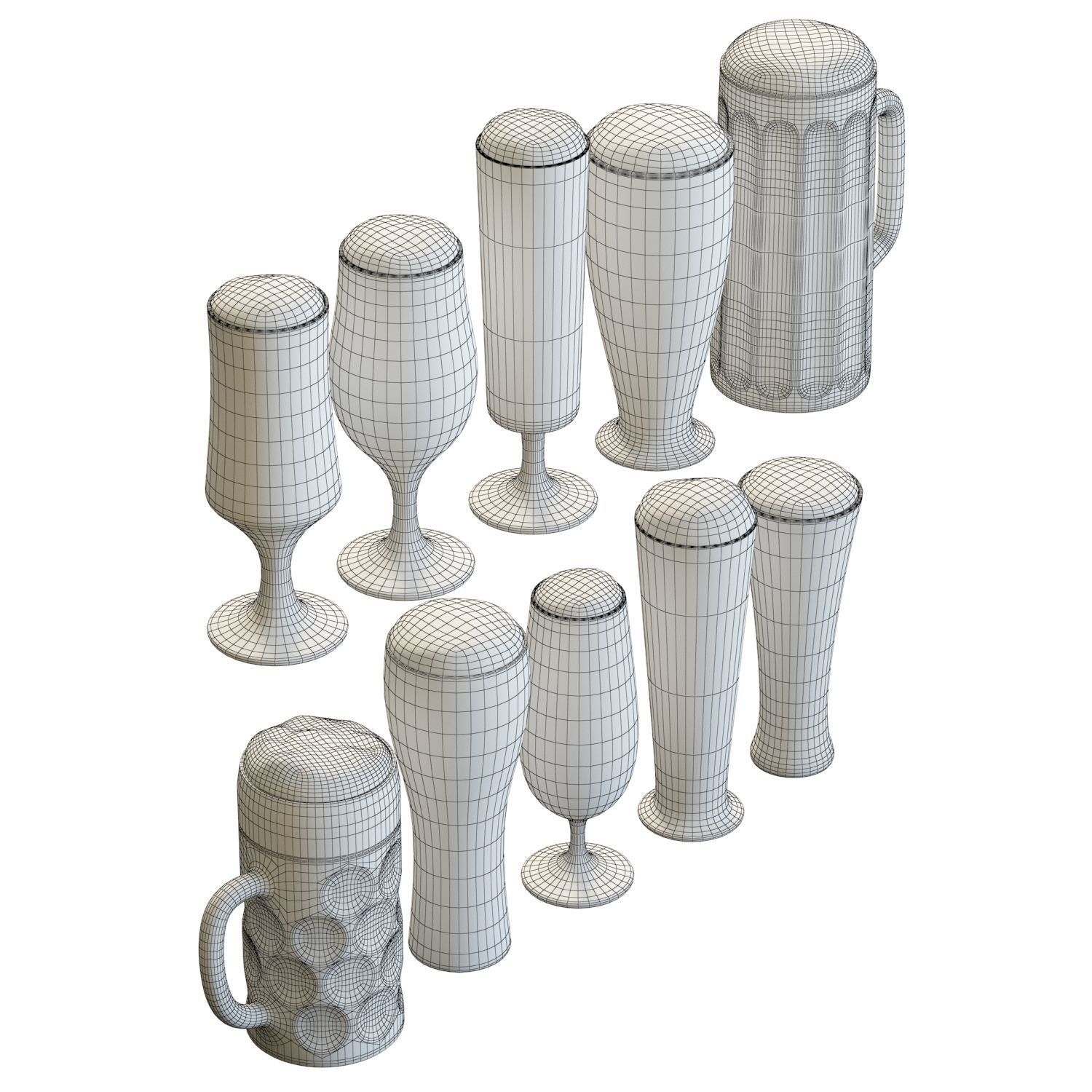 Food Set 07 - Beer Collection 01 3D model_9