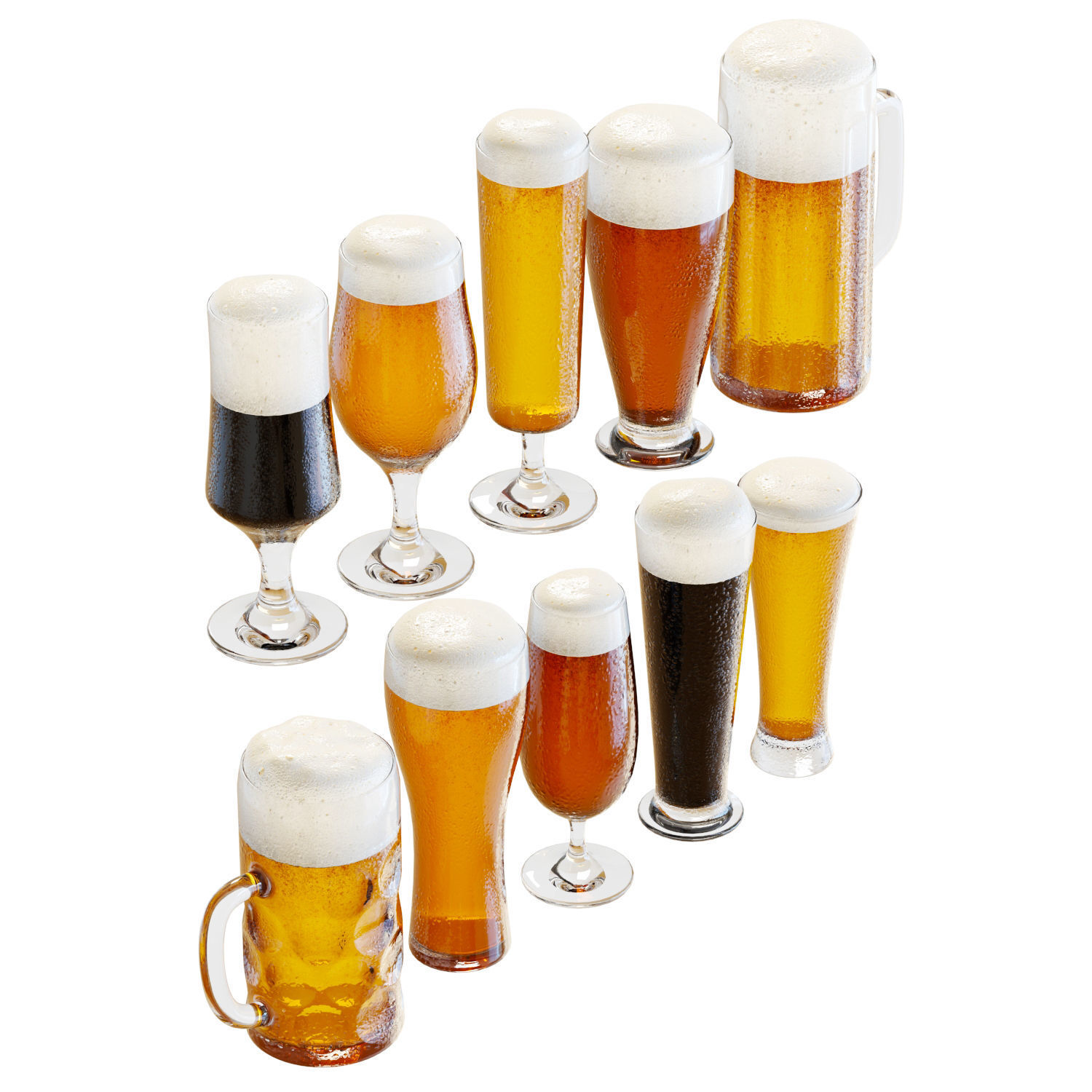 Food Set 07 - Beer Collection 01 3D model_2
