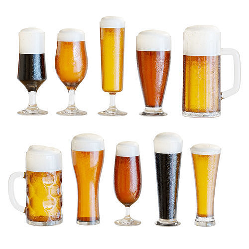 Food Set 07 - Beer Collection 01 3D model