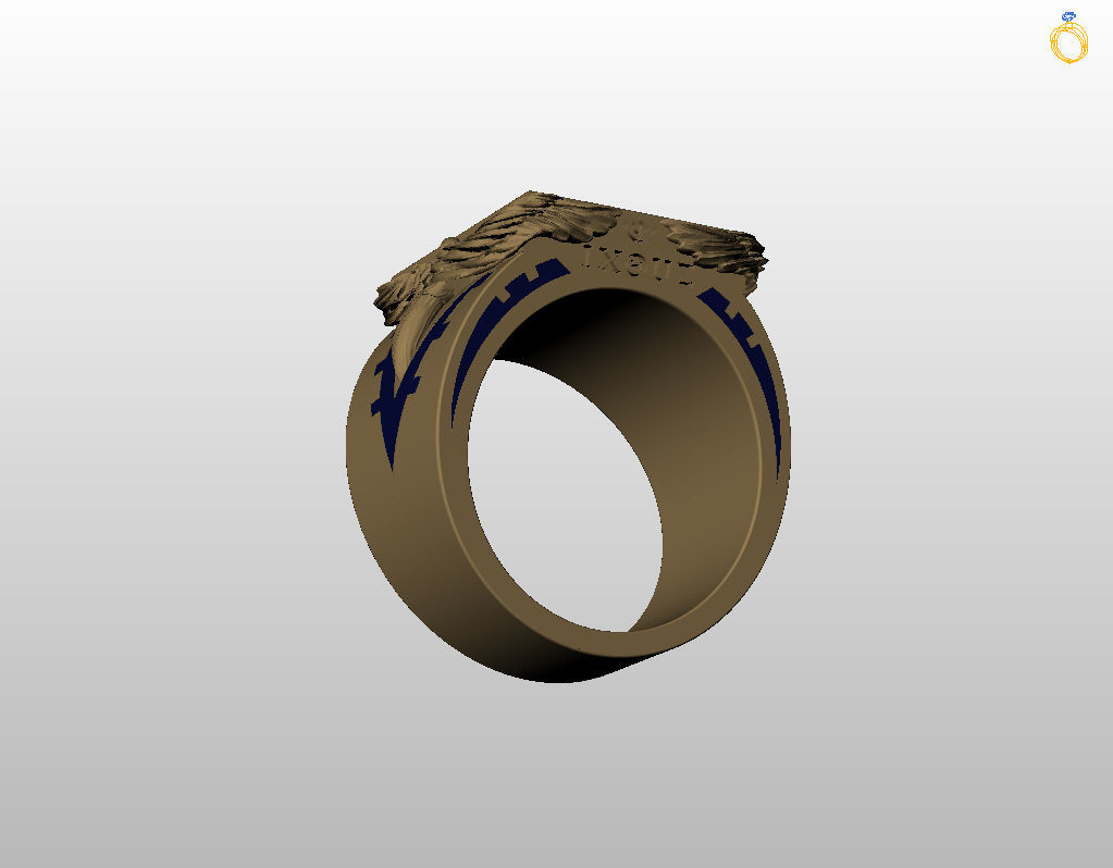 Ring star of david 3D print model_21