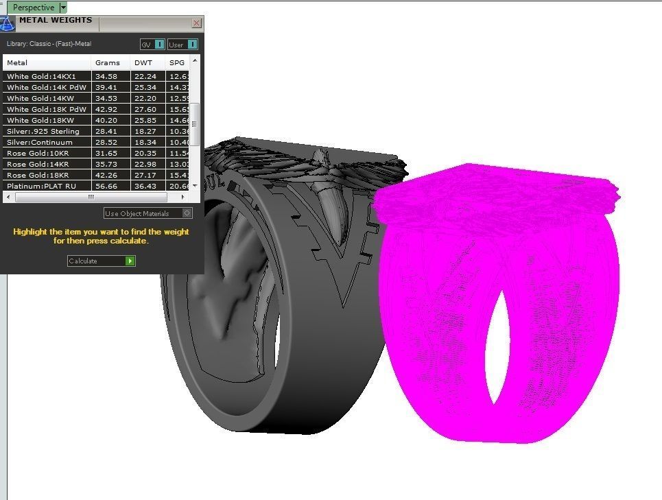 Ring star of david 3D print model_7