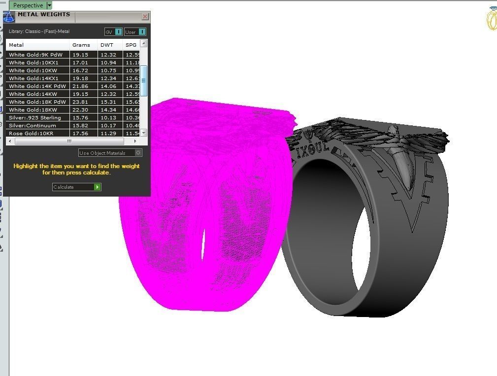 Ring star of david 3D print model_6