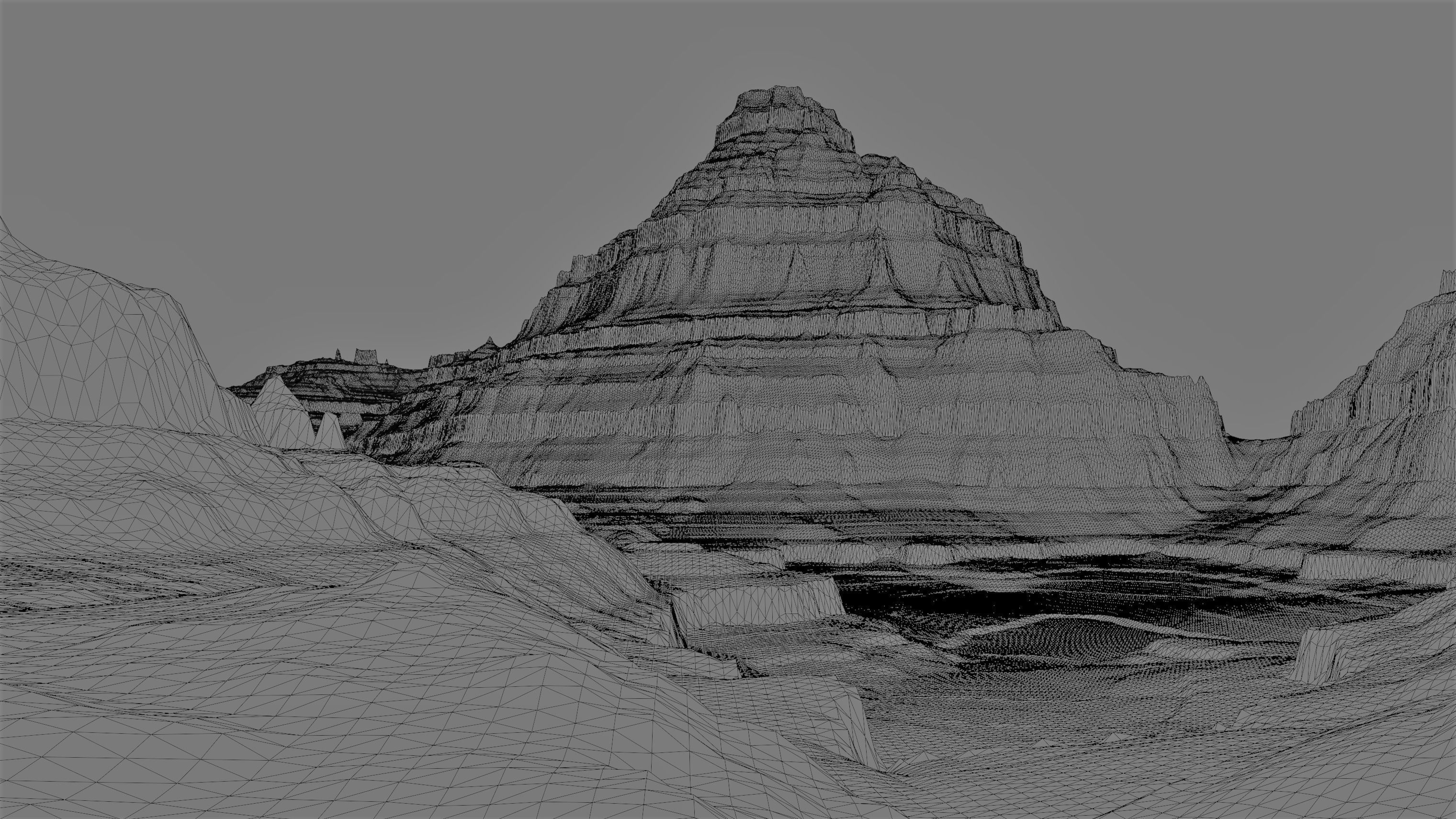 8K Detailed Cliff Landscape 3D model_6