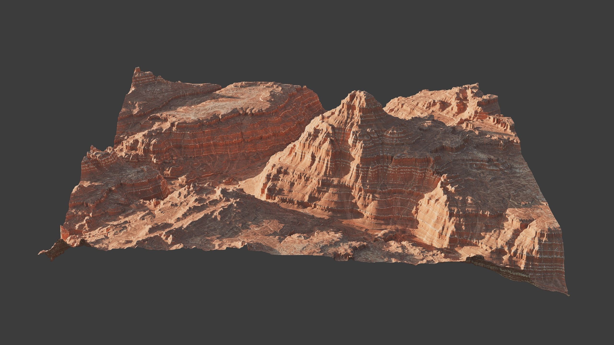8K Detailed Cliff Landscape 3D model_3