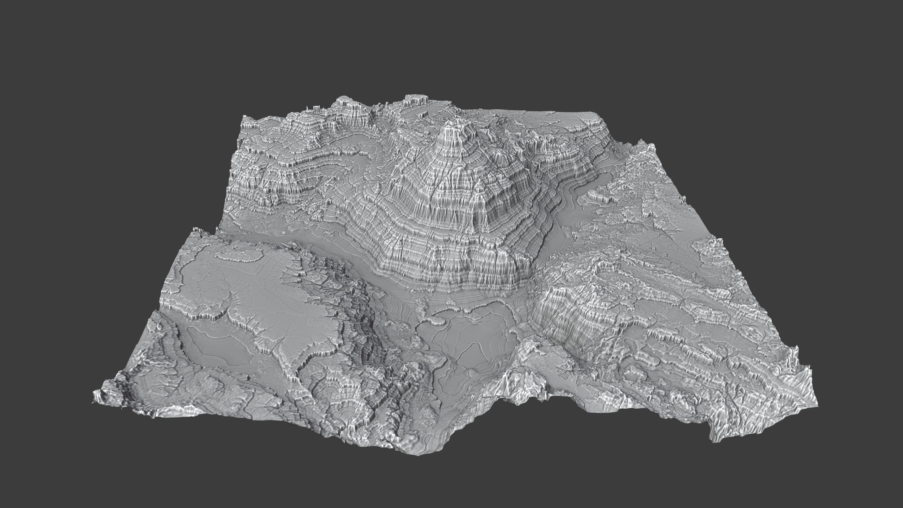 8K Detailed Cliff Landscape 3D model_4