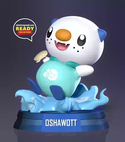 Oshawott - Pokemon Fanart 3D print model
