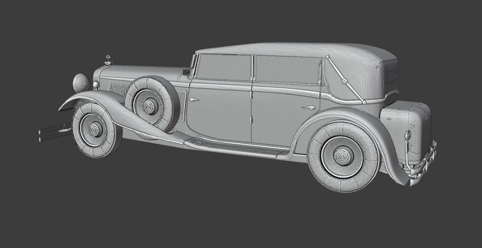 Mercedes Mayback 1930s 3D print model_19
