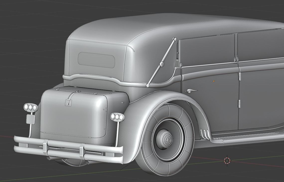 Mercedes Mayback 1930s 3D print model_5