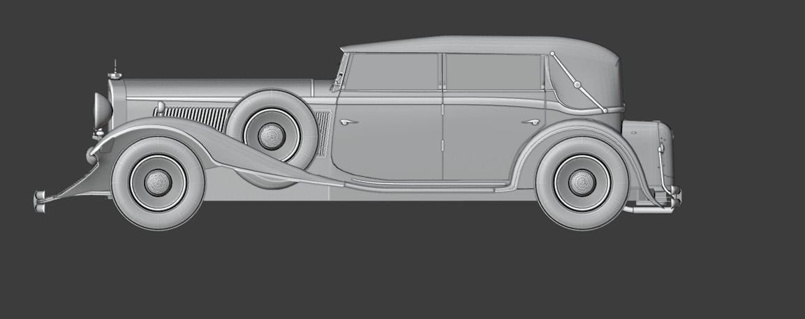 Mercedes Mayback 1930s 3D print model_24