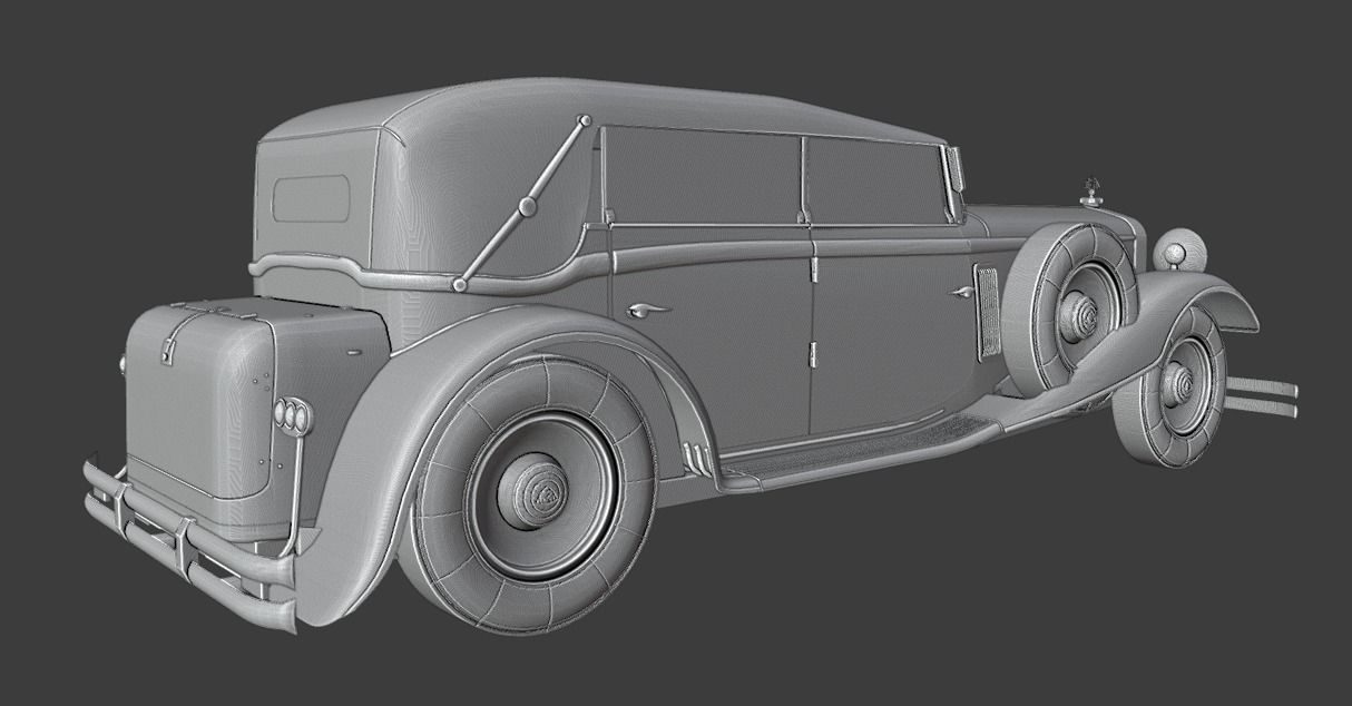 Mercedes Mayback 1930s 3D print model_20