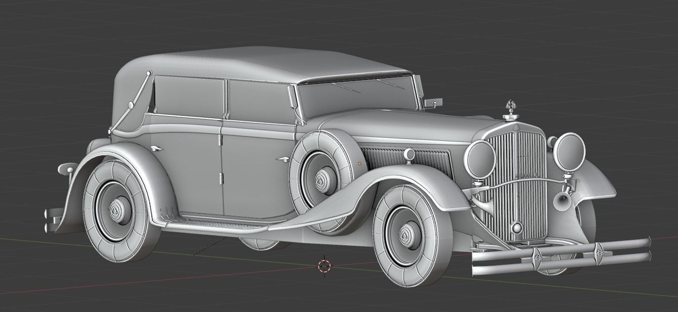 Mercedes Mayback 1930s 3D print model_28
