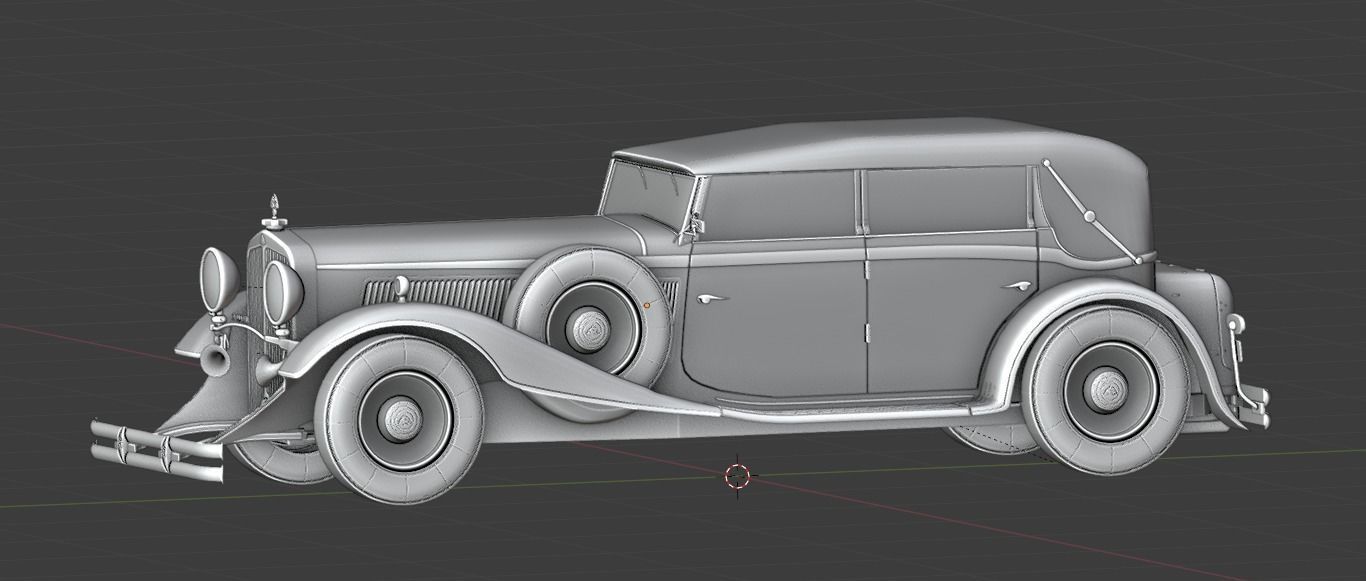 Mercedes Mayback 1930s 3D print model_11