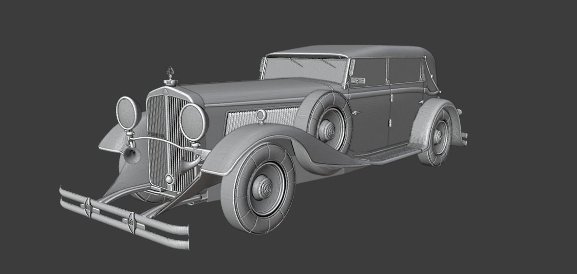 Mercedes Mayback 1930s 3D print model_18