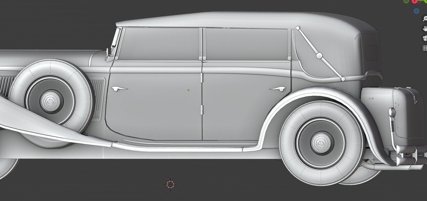 Mercedes Mayback 1930s 3D print model_6