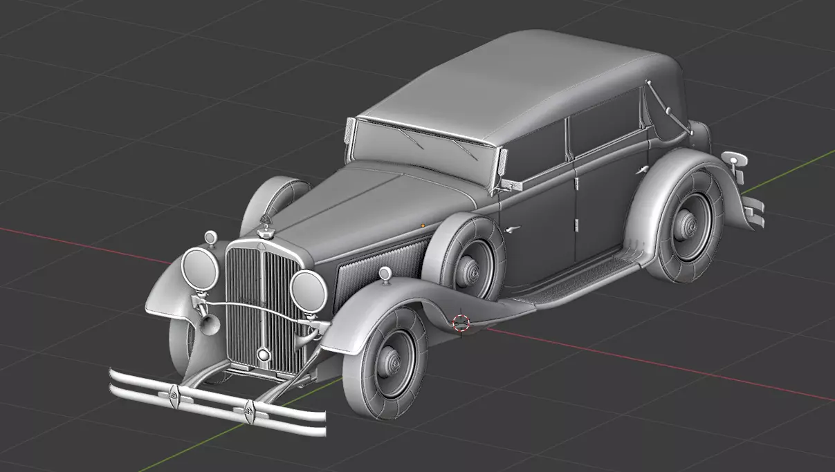 Mercedes Mayback 1930s 3D print model_0