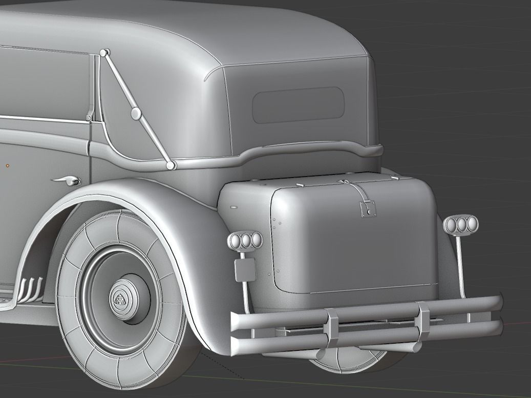 Mercedes Mayback 1930s 3D print model_4
