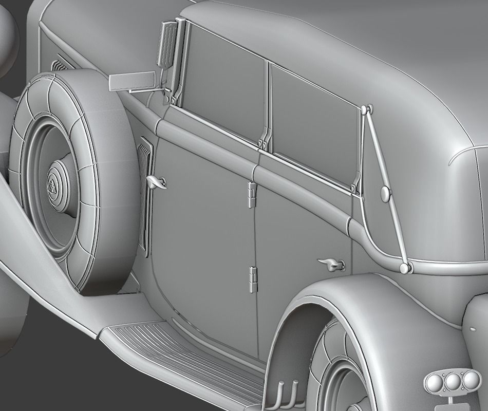 Mercedes Mayback 1930s 3D print model_17