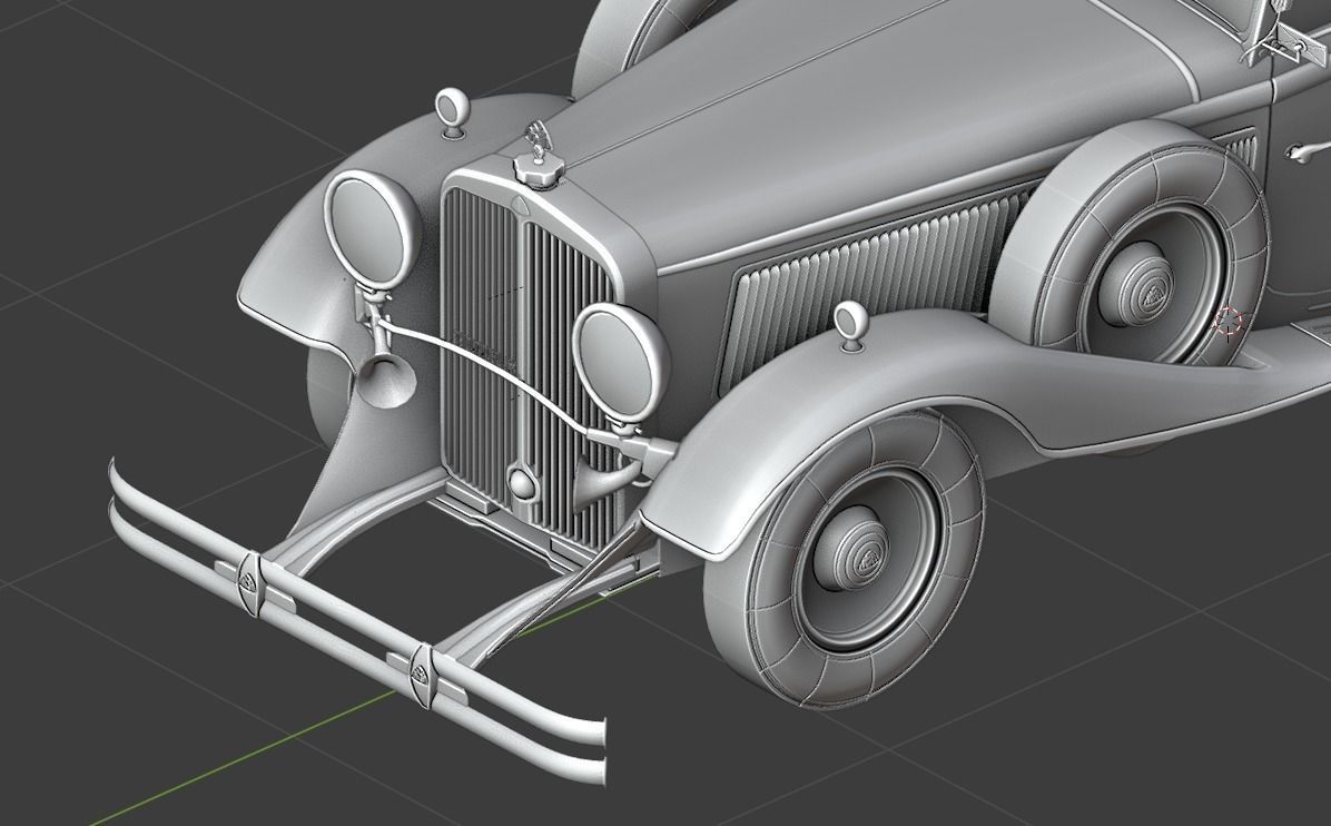 Mercedes Mayback 1930s 3D print model_3