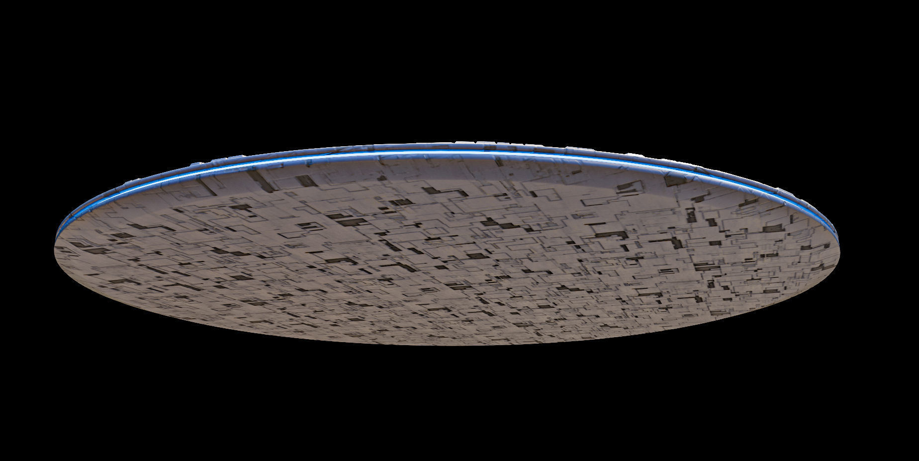 Lowpoly UFO Game Ready PBR Spaceship Low-poly 3D model_1