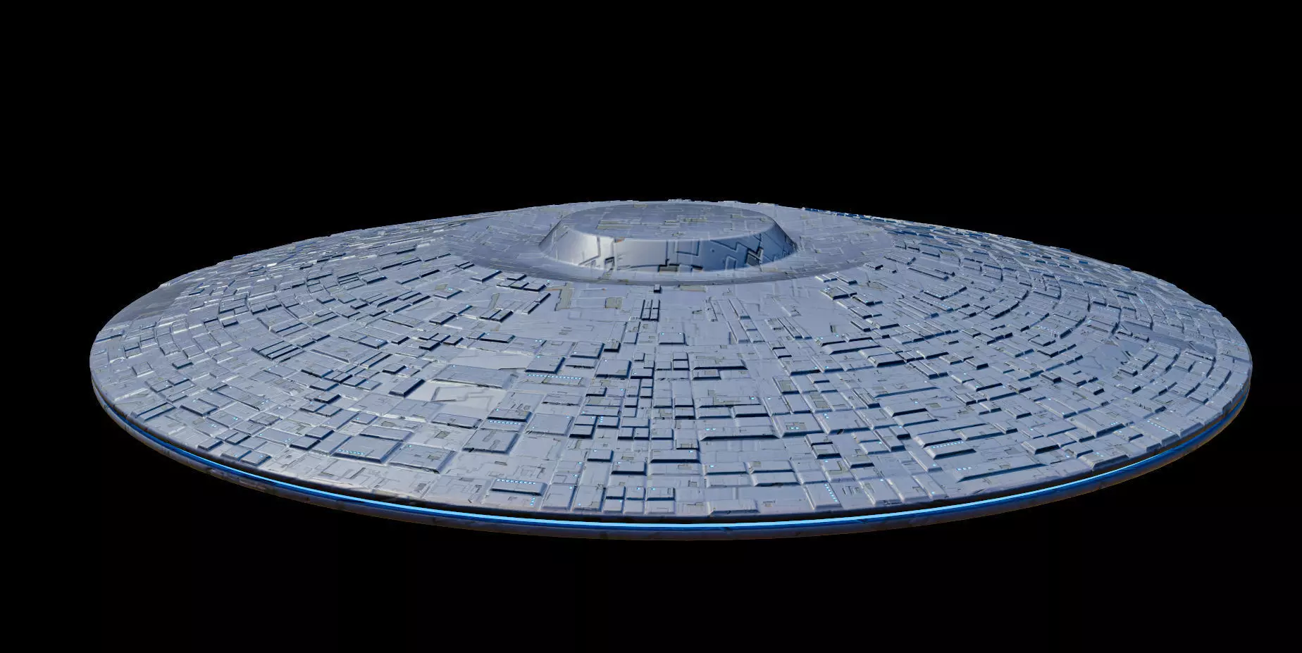 Lowpoly UFO Game Ready PBR Spaceship Low-poly 3D model_0