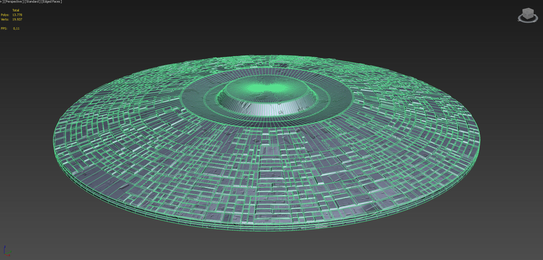 Lowpoly UFO Game Ready PBR Spaceship Low-poly 3D model_5